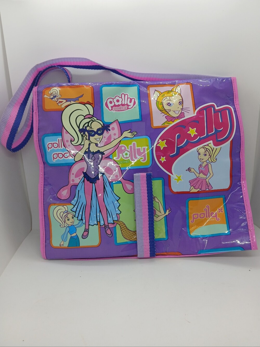 Vintage 2005 Mattel Polly Pocket Costume Party Vinyl Trifold Storage Bag Y2K